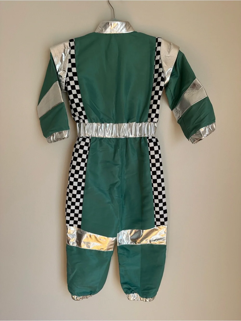 ZARA Kids racecar driver costume 5-7 years Green Zip Front Halloween